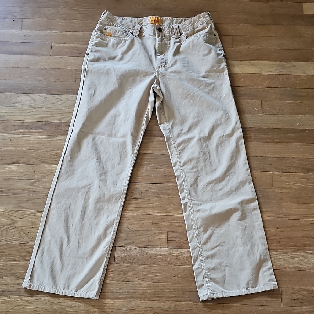 Field & Stream Men's Tan Straight Leg Utility Pants 34" Waist X 32" Length